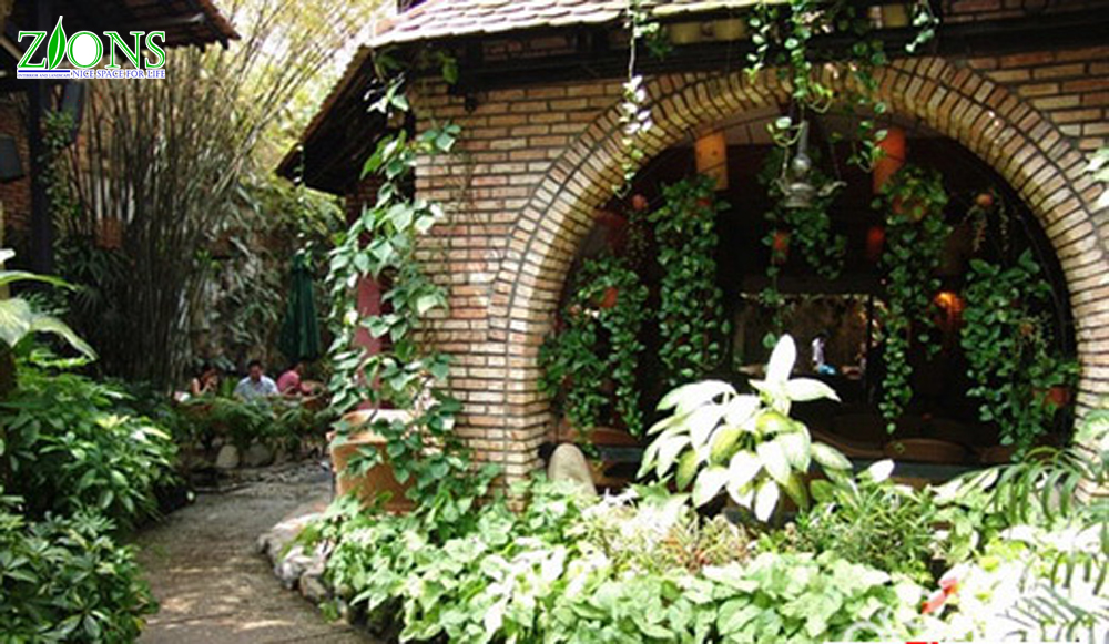 Thiết kế cafe sân vườn từ sỏi đá