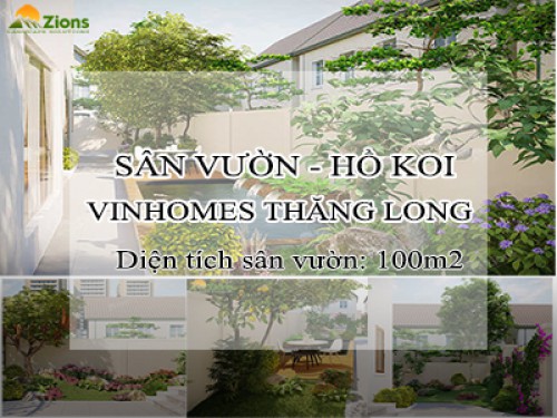 Thiết Kế Sân Vườn Biệt Thự Vinhomes Thăng Long 