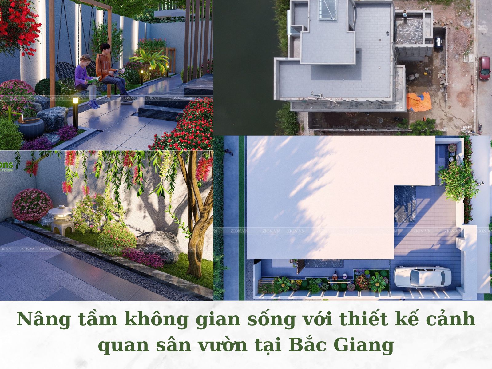 Nâng tầm không gian sống với thiết kế cảnh quan sân vườn tại Bắc Giang