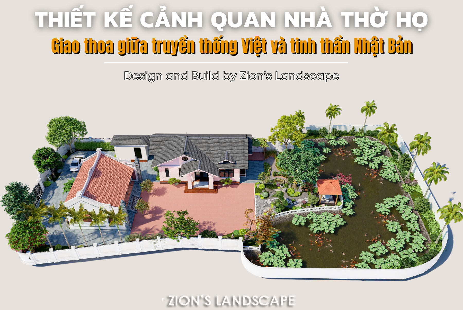Thiết kế cảnh quan nhà thờ họ: Tôn vinh giá trị cội nguồn và nét đẹp truyền thống