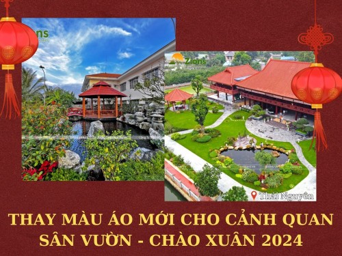 Thay màu áo mới cho cảnh quan sân vườn - Chào xuân 2024