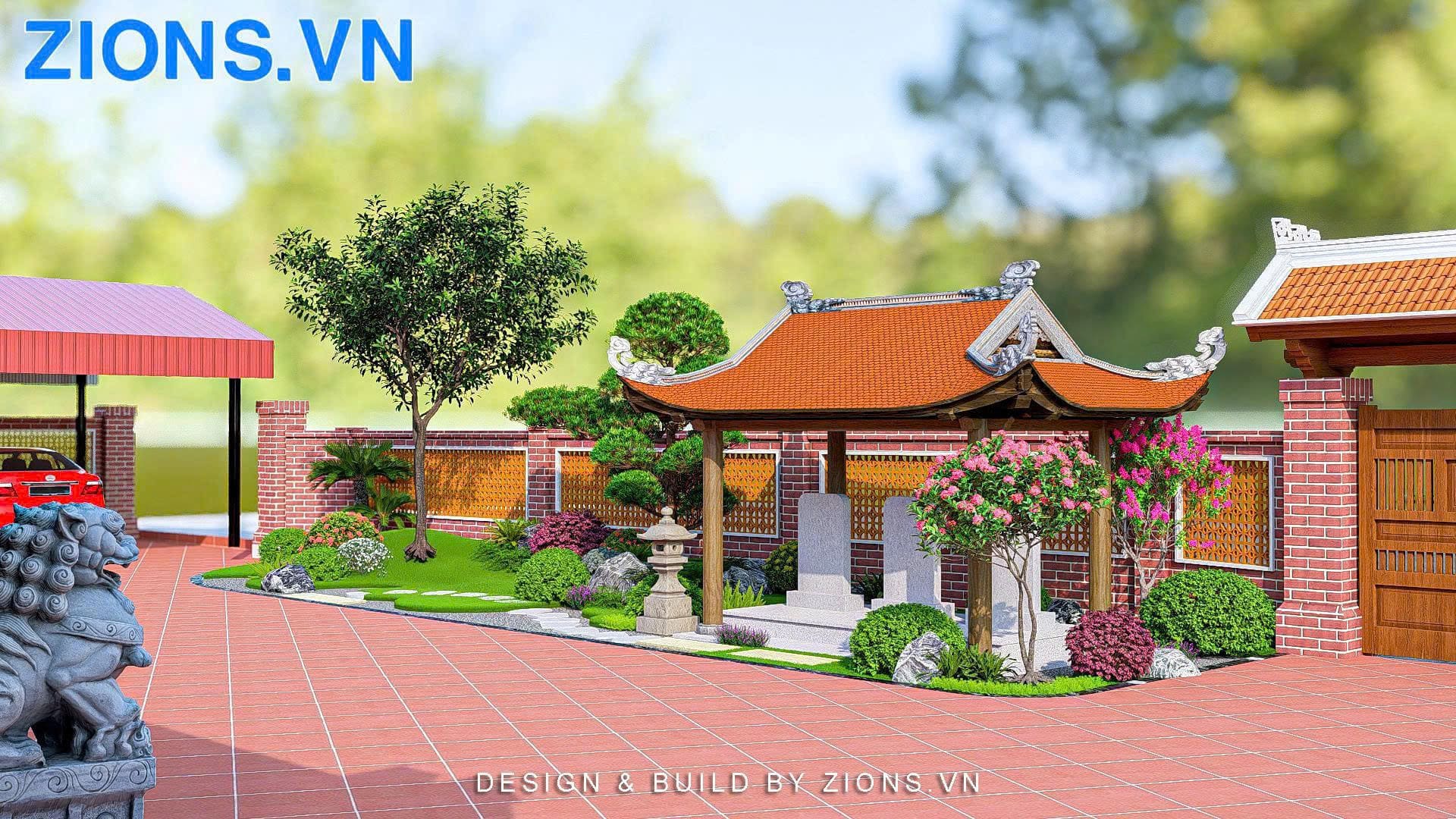 Thiết kế thi công cảnh quan nhà thờ họ tại Hải Dương