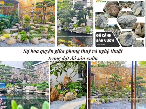 Sự hòa quyện giữa phong thuỷ và nghệ thuật trong đặt đá sân vườn