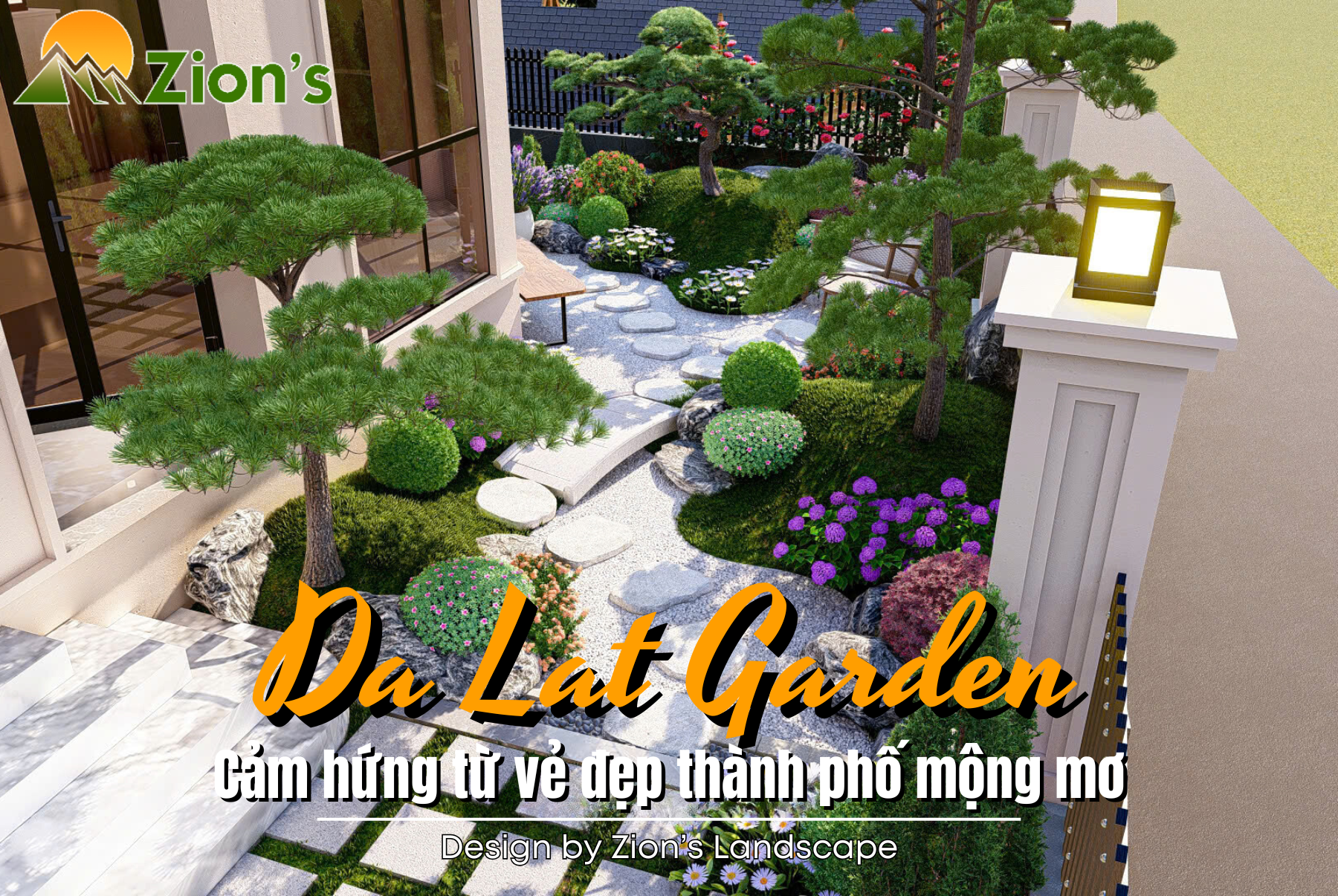 Thiết kế sân vườn tại Đà Lạt: Kết nối vẻ đẹp thiên nhiên sân vườn Nhật Bản