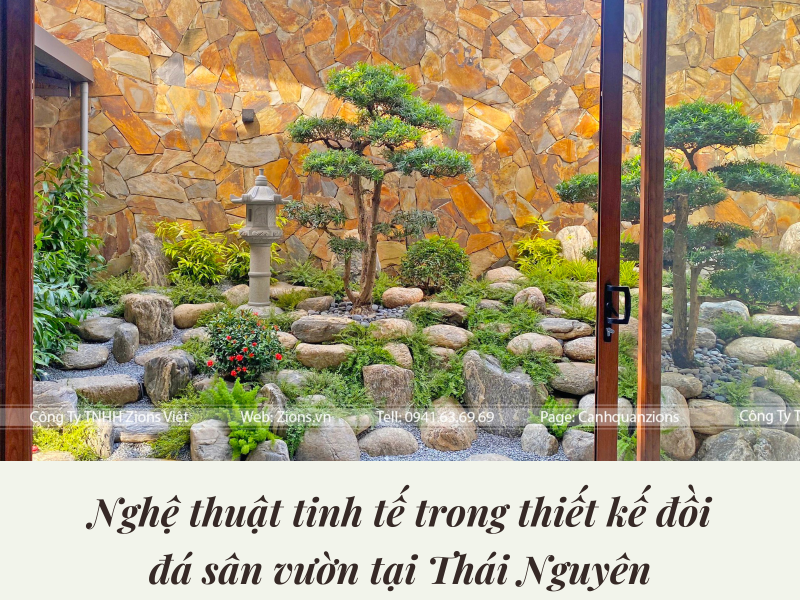 Nghệ thuật tinh tế trong thiết kế đồi đá sân vườn tại Thái Nguyên