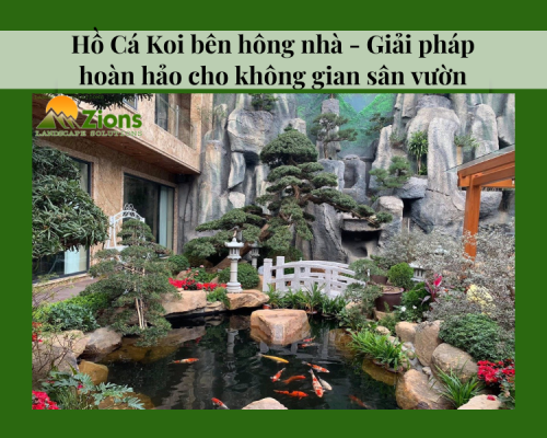 Hồ Cá Koi bên hông nhà - Giải pháp hoàn hảo cho không gian sân vườn