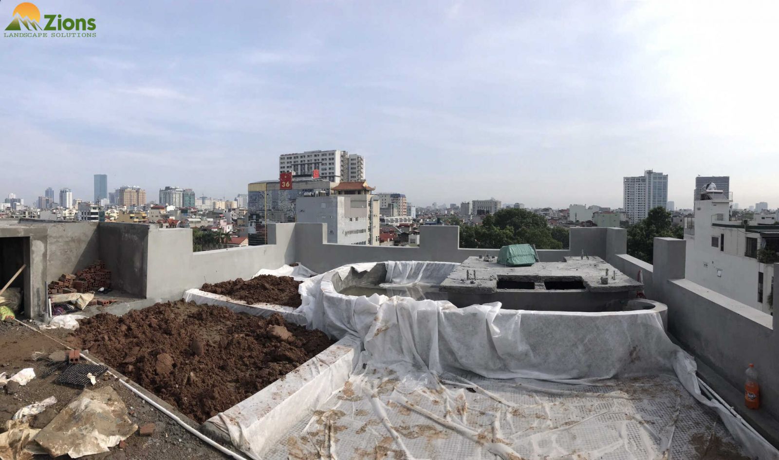 Vải địa kỹ thuật trong thi công vườn mái