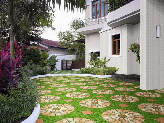 Vật liệu gạch trong thiết kế cảnh quan sân vườn