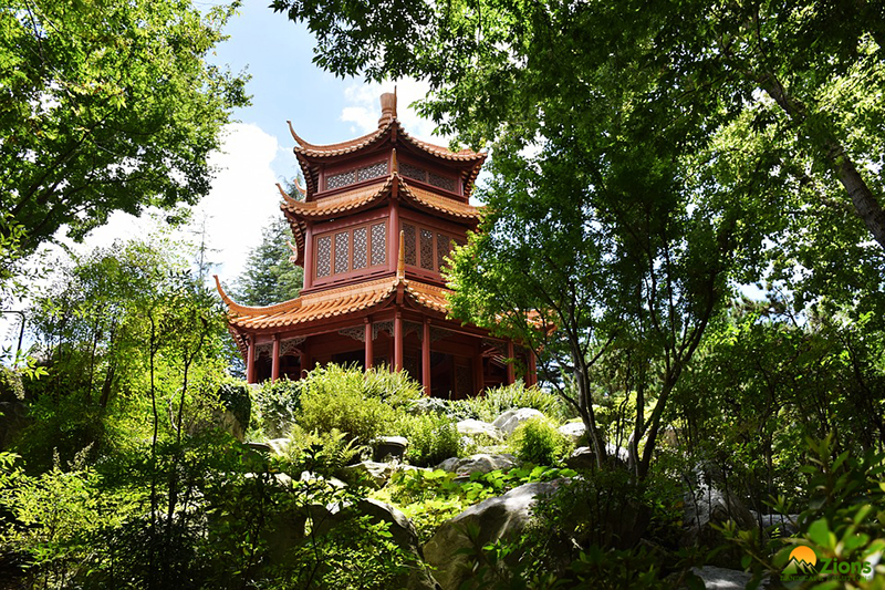 Sân vườn biệt thự phong cách Trung Quốc