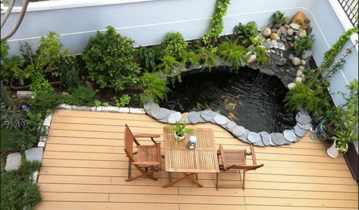 Thi công hồ cá koi bằng phương pháp trải bạt HDPE