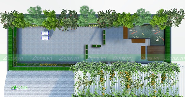Thiết kế thi công vườn mái tại trường học Blue Sky Academy - Nghệ An 