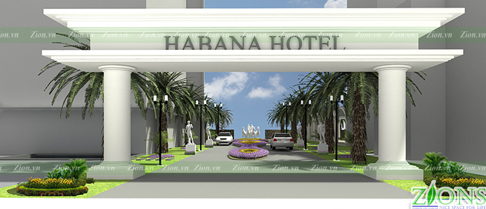quy hoạch cảnh quan khách sạn habana