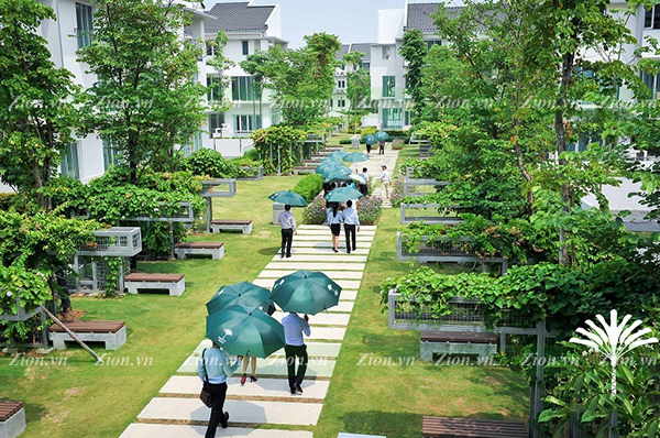 thiết kế sân vườn biệt thự đô thị parkcity Hà Đông