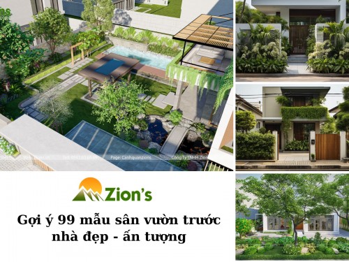 Gợi ý 99 mẫu sân vườn trước nhà đẹp - ấn tượng