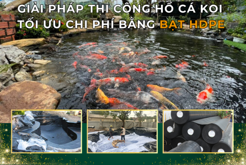 Hướng dẫn thi công hồ cá koi tự nhiên bằng bạt HDPE