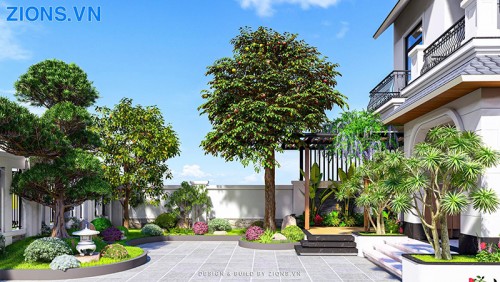 THIẾT KẾ THI CÔNG SÂN VƯỜN BIỆT THỰ TRỌN GÓI TẠI GELEXIMCO
