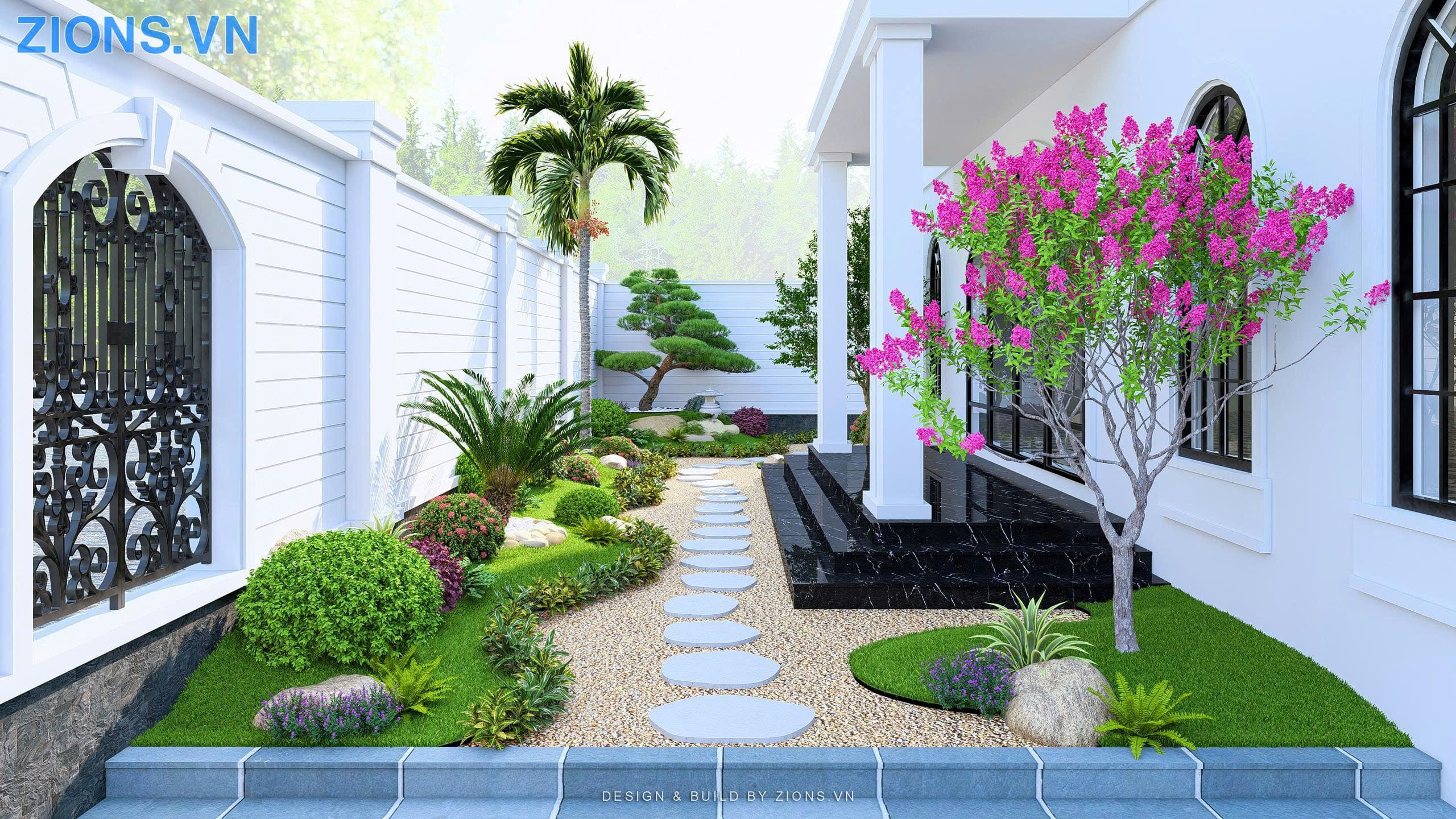 Thiết kế và thi công sân vườn biệt thự tại Biên Hòa - Đồng Nai