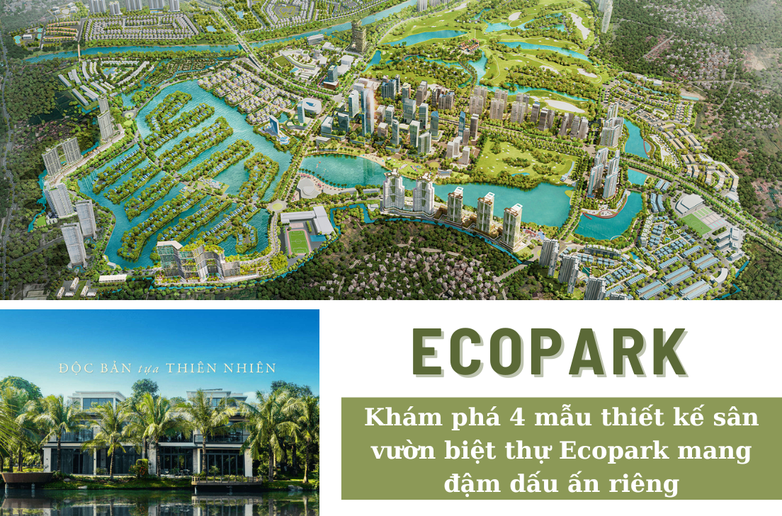 Khám phá 4 mẫu thiết kế sân vườn biệt thự Ecopark 
