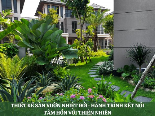 Thiết kế sân vườn nhiệt đới- Hành trình kết nối tâm hồn với thiên nhiên 
