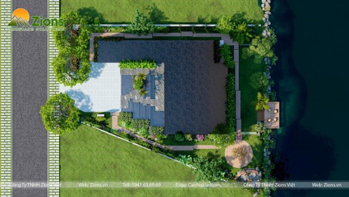 Thiết kế sân vườn biệt thự đảo Ecopark | Design by Zion's
