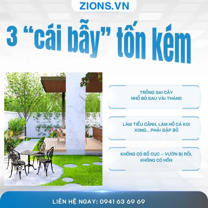 Thứ Đắt Giá Nhất Trong Thi Công Sân Vườn Không Phải Là Cây Hay Đá... Mà Là Giá Phải Trả Cho Sai Lầm Do Không Có Bản Vẽ Thiết Kế Sân Vườn!
