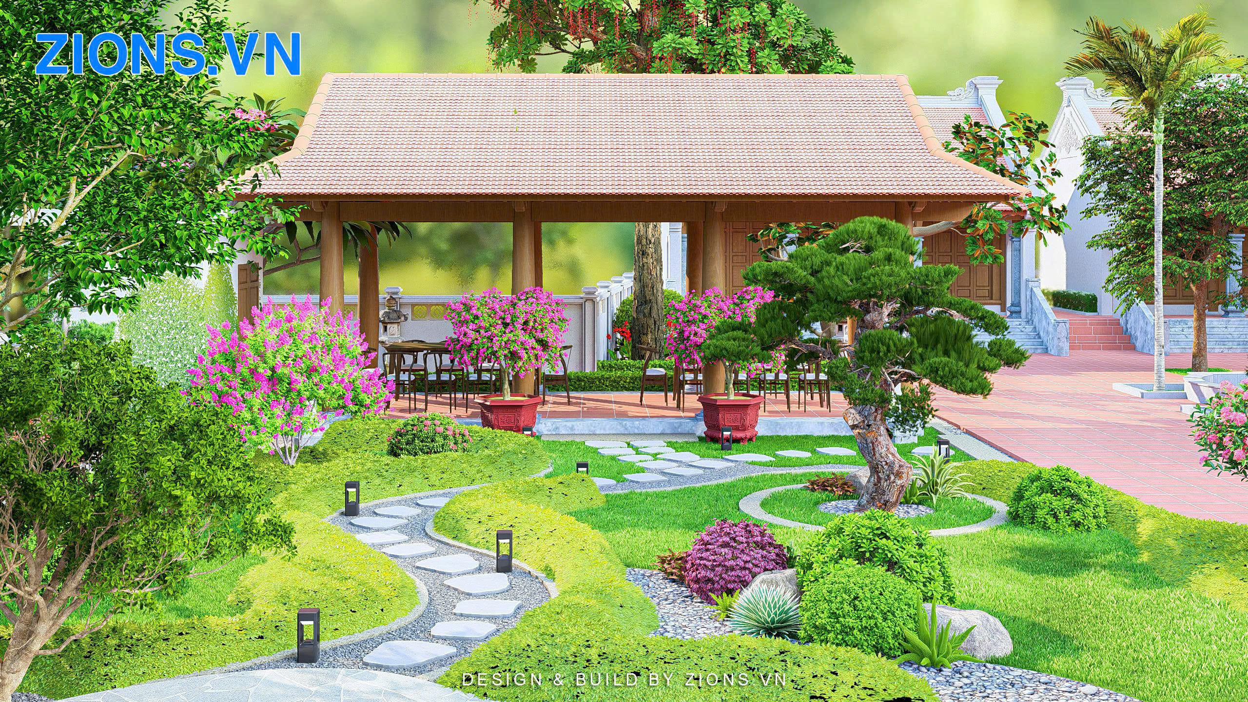 Thiết kế thi công cảnh quan nhà thờ họ tại Thanh Hóa
